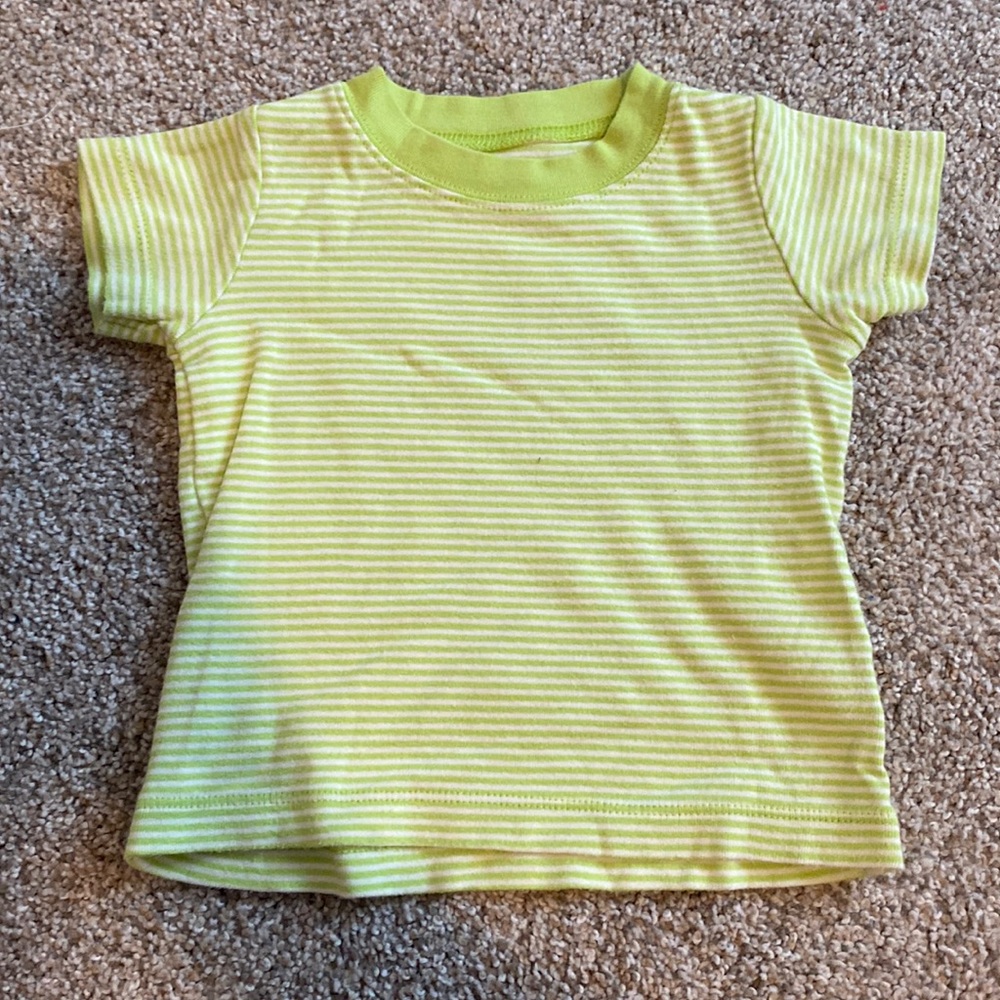Green striped tee